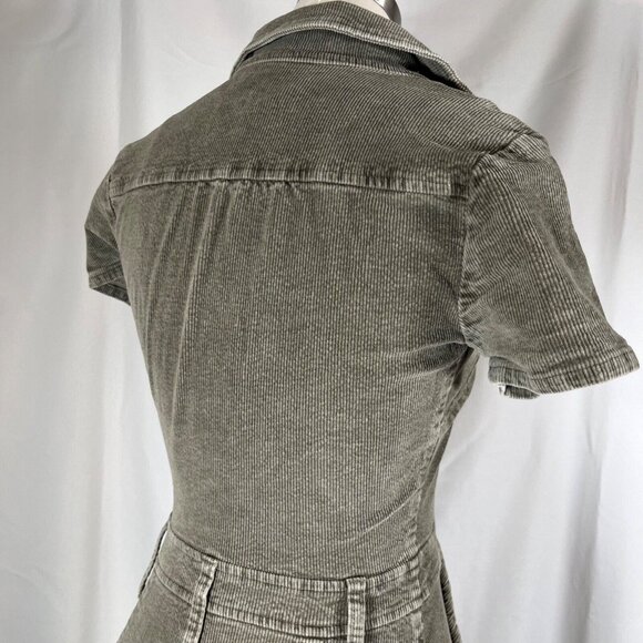 REVOLVE SHOW ME YOUR MUMU Outlaw Dress XS Sage Green Corduroy NWOT Zip Up Mini - Picture 15 of 16